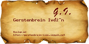 Gerstenbrein Iván névjegykártya