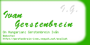 ivan gerstenbrein business card