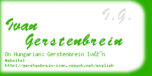 ivan gerstenbrein business card